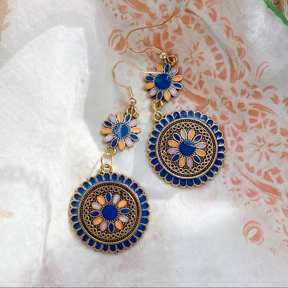 3/$15 Bohemian Mandala Dangle Drop Earrings - Picture 5 of 7